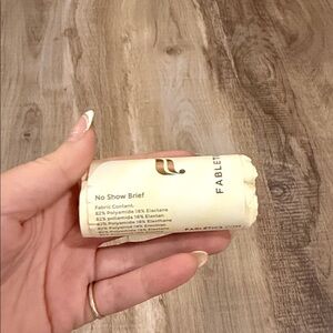 NWT Fabletics No Show Brief - Light Cream size XL